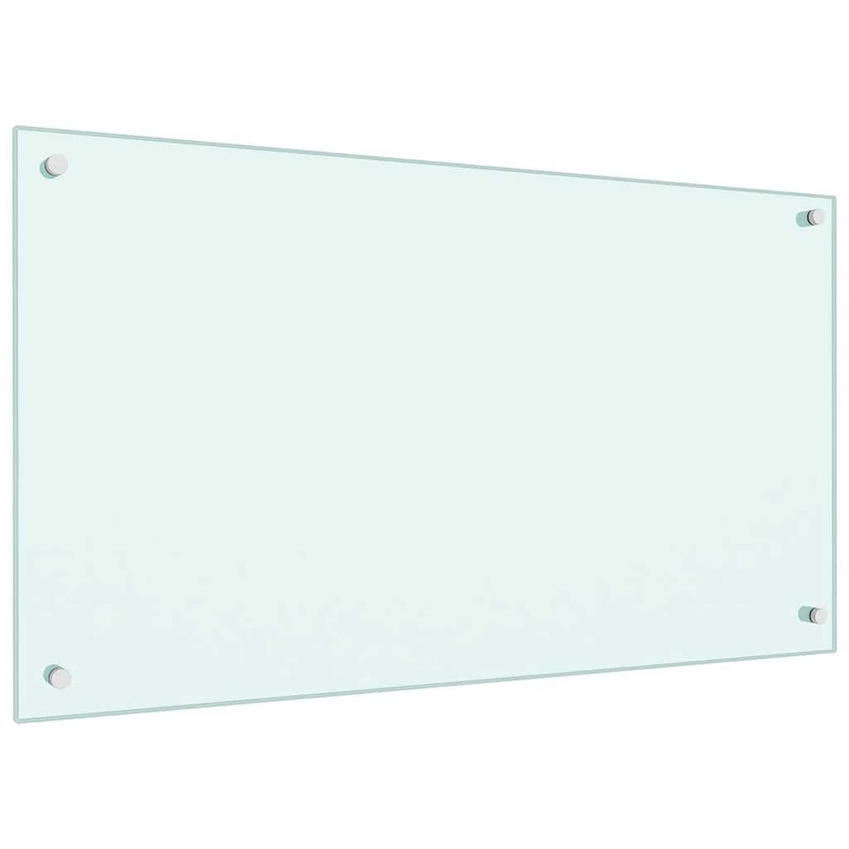 KÜCHENRÜCKWAND Glas 90x50 cm Weiß Wand-Spritzschutz - Weiß, Glas (90/50/0.6cm) - DELUKE