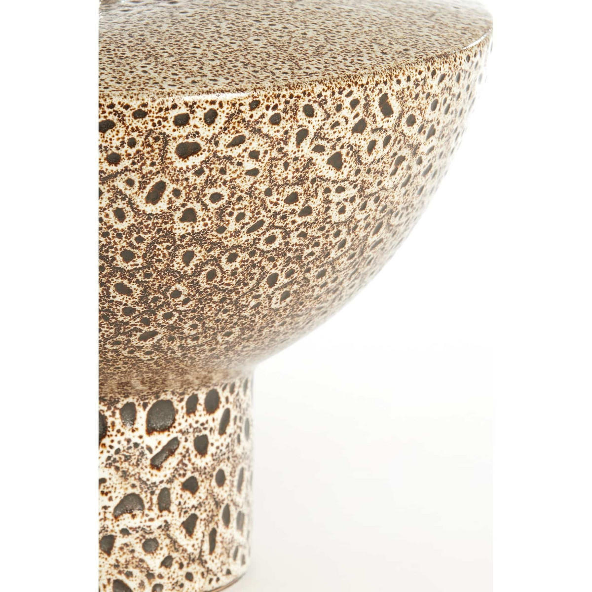 LAMPENFUSS Yasur Schwarz 32/32/22 cm - Schwarz, Keramik (32/32/22cm) - Light & Living