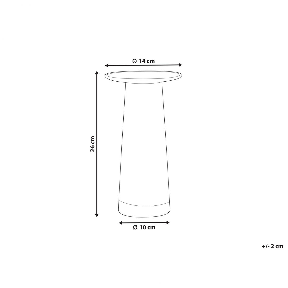 BLUMENVASE Glas transparent Manna - Transparent, Glas (26cm) - Beliani