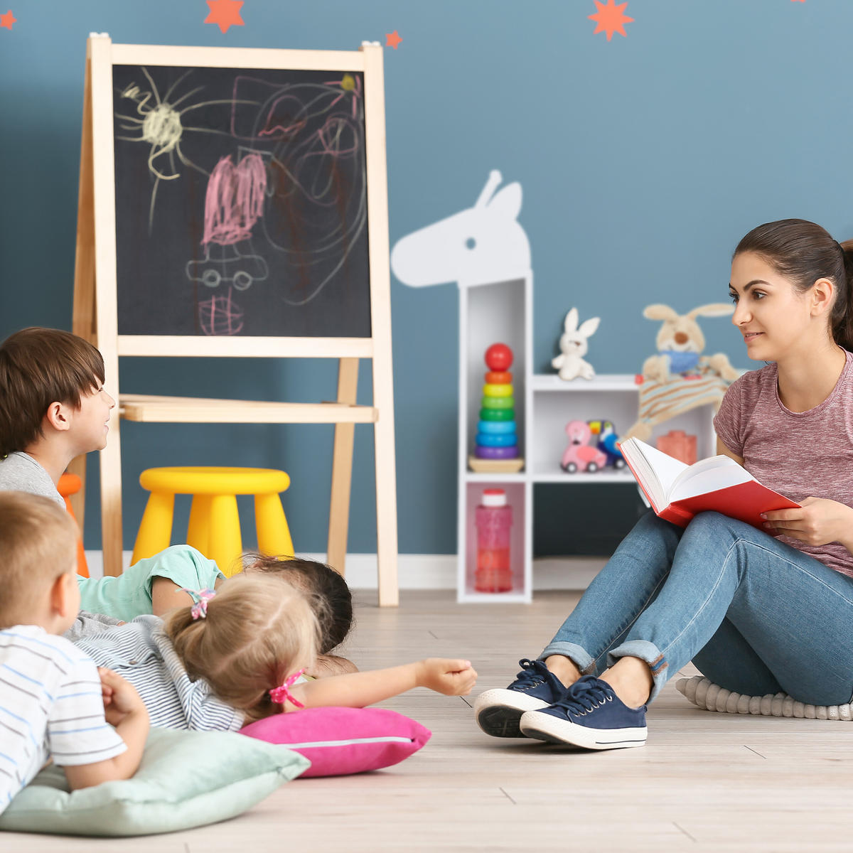 KINDERREGAL - Weiß, Holzwerkstoff (52.5/69.5/20cm) - Relaxdays