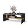 COUCHTISCH rechteckig Anthrazit matt - Eiche Artisan 100/60/40 cm - Anthrazit/Eiche Artisan, Holzwerkstoff (60/100/40cm) - designimpex