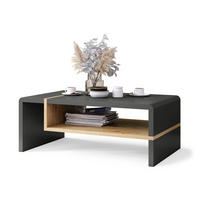 COUCHTISCH rechteckig Anthrazit matt - Eiche Artisan 100/60/40 cm - Anthrazit/Eiche Artisan, Holzwerkstoff (60/100/40cm) - designimpex