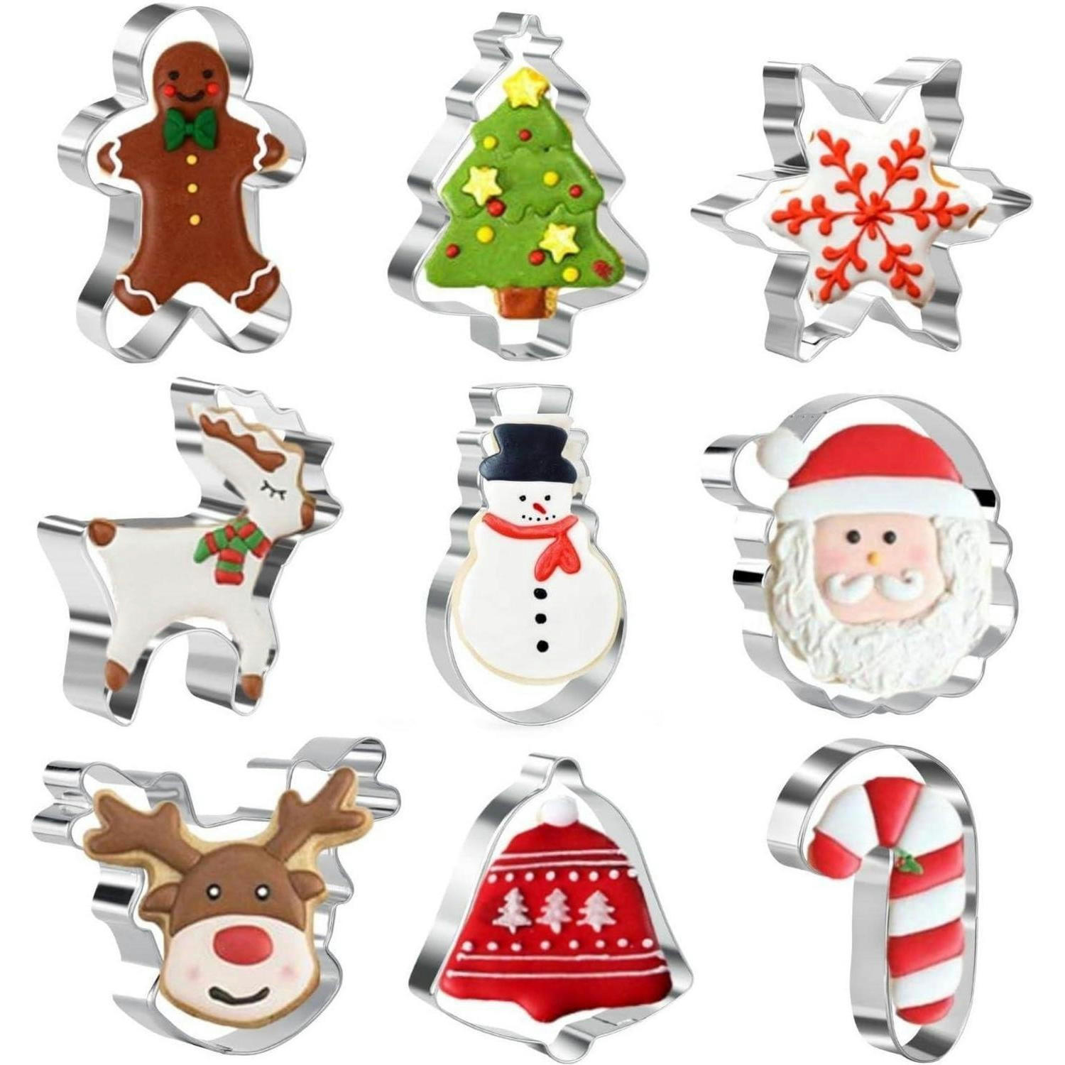 AUSSTECHFORMEN Set 9-teilig Weihnachten Edelstahl - Multicolor, Metall (29/1.7/33cm)