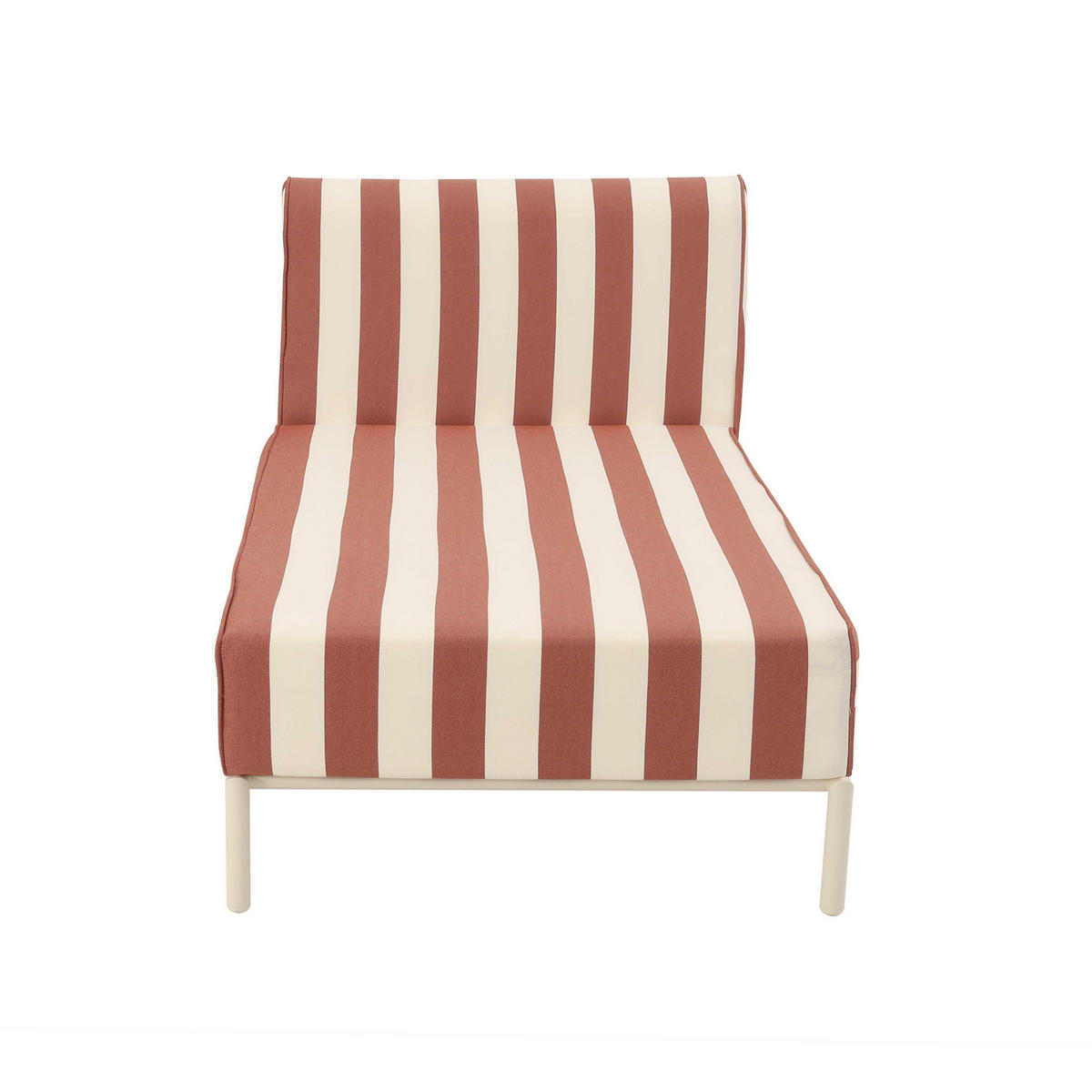 CHAISELONGUE, Terrakotta - Orange, Textil (72/78/153cm) - Oviala