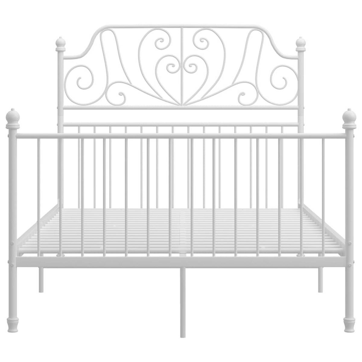 BETTGESTELL Weiß Metall 120x200 cm - Weiß, Metall (120/200cm) - furnicato