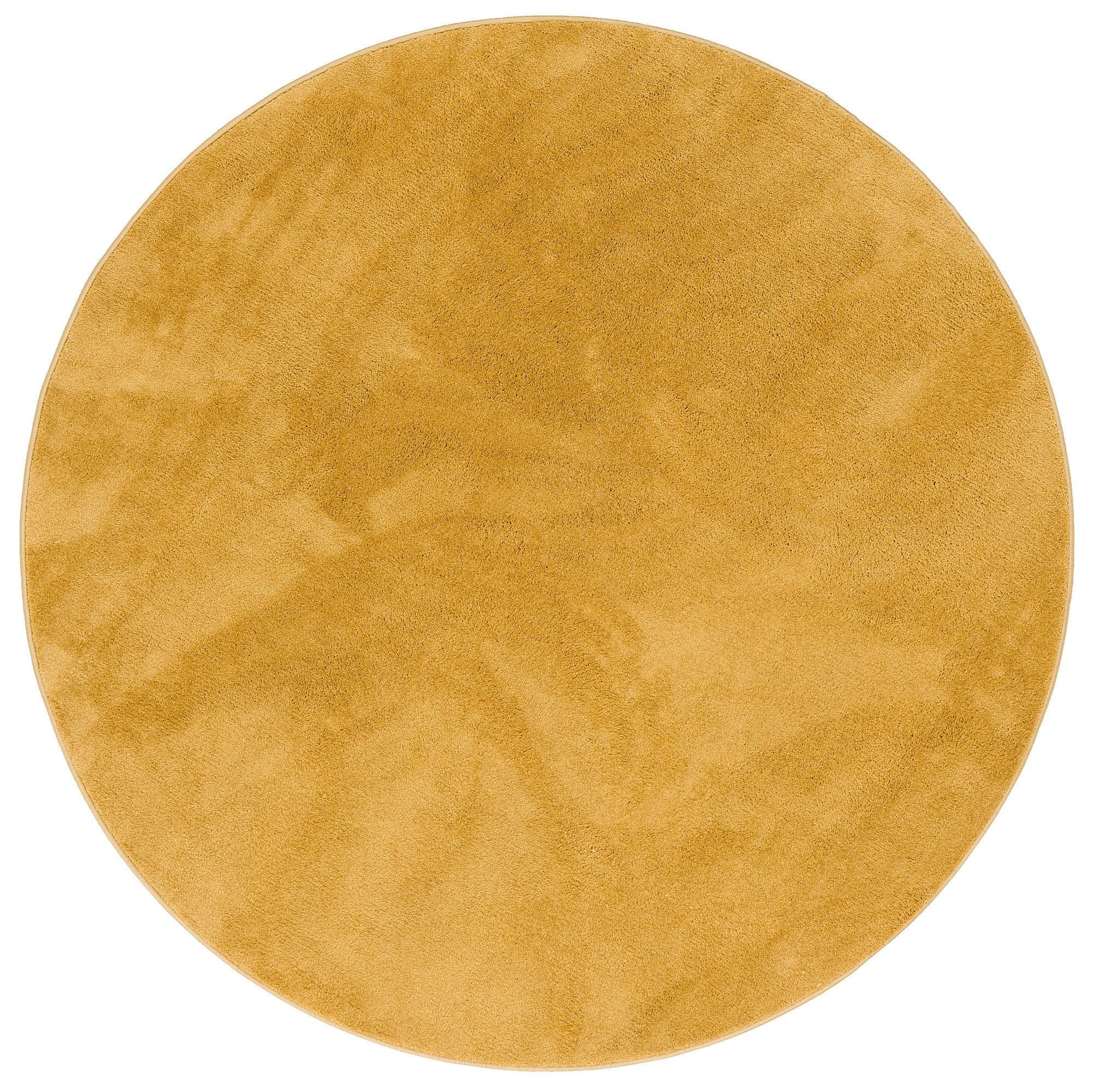 HOCHFLOR LANGFLOR TEPPICH SUPER SOFT MELIA RUND - Currygelb, Textil (120/120cm) - Pergamon
