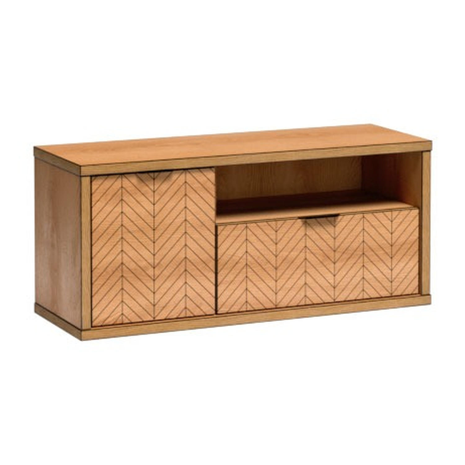 TV-LOWBOARD Fonti F-7 117,5 x 53 x 40,6 cm Karamell-Eiche - Eichefarben, Holzwerkstoff (117.5/53/40.6cm) - Koseto