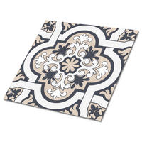 FLIESENAUFKLEBER 9 Stück 30x30 cm selbstklebend Blattornament - Beige, Textil (30/1.6/30cm) - TULUP