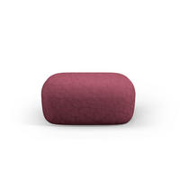 POUF Jenny aus Chenille-Stoff karmesinrot - Rot, Textil (88/40/90cm) - Micadoni