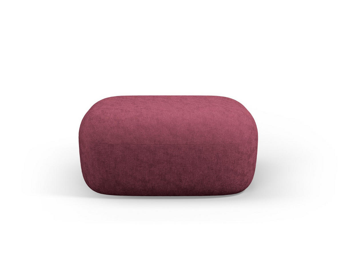 POUF Jenny aus Chenille-Stoff karmesinrot - Rot, Textil (88/40/90cm) - Micadoni
