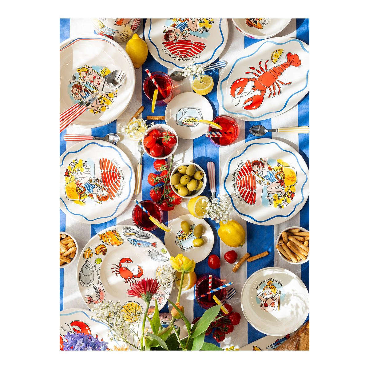 PASTATELLER Fruits de Mer in Bunt - 24cm - Multicolor, Keramik (24/24/9.6cm) - Blond Amsterdam
