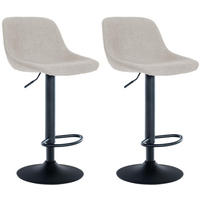BARHOCKER Loft 2er Set 79-103x43x49 cm Creme - Creme, Metall (43/79/49cm) - furnicato