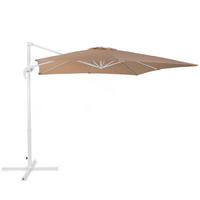 AMPELSCHIRM sandbeige/weiß 250/250/235 cm Monza - Beige/Weiß, Textil (250/250cm) - Beliani