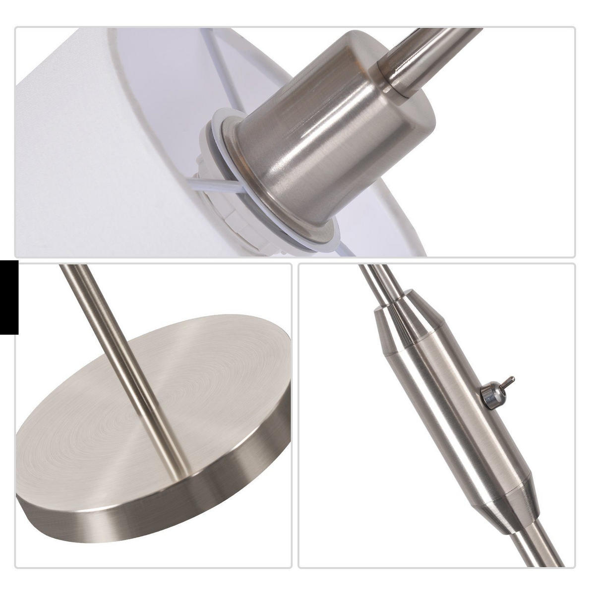 STEHLEUCHTE Hannover 20/20/163 cm - Silberfarben, Metall (30/25/144cm) - Nettlife