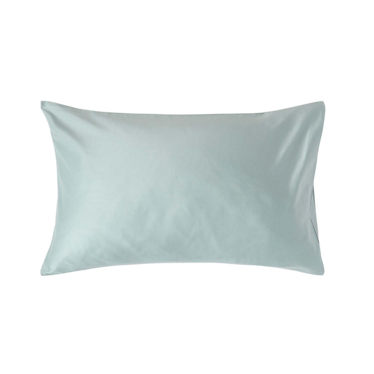 BIO-KISSENBEZUG Satin, Fadendichte 400 - Hellblau, Textil (48/74cm) - Homescapes