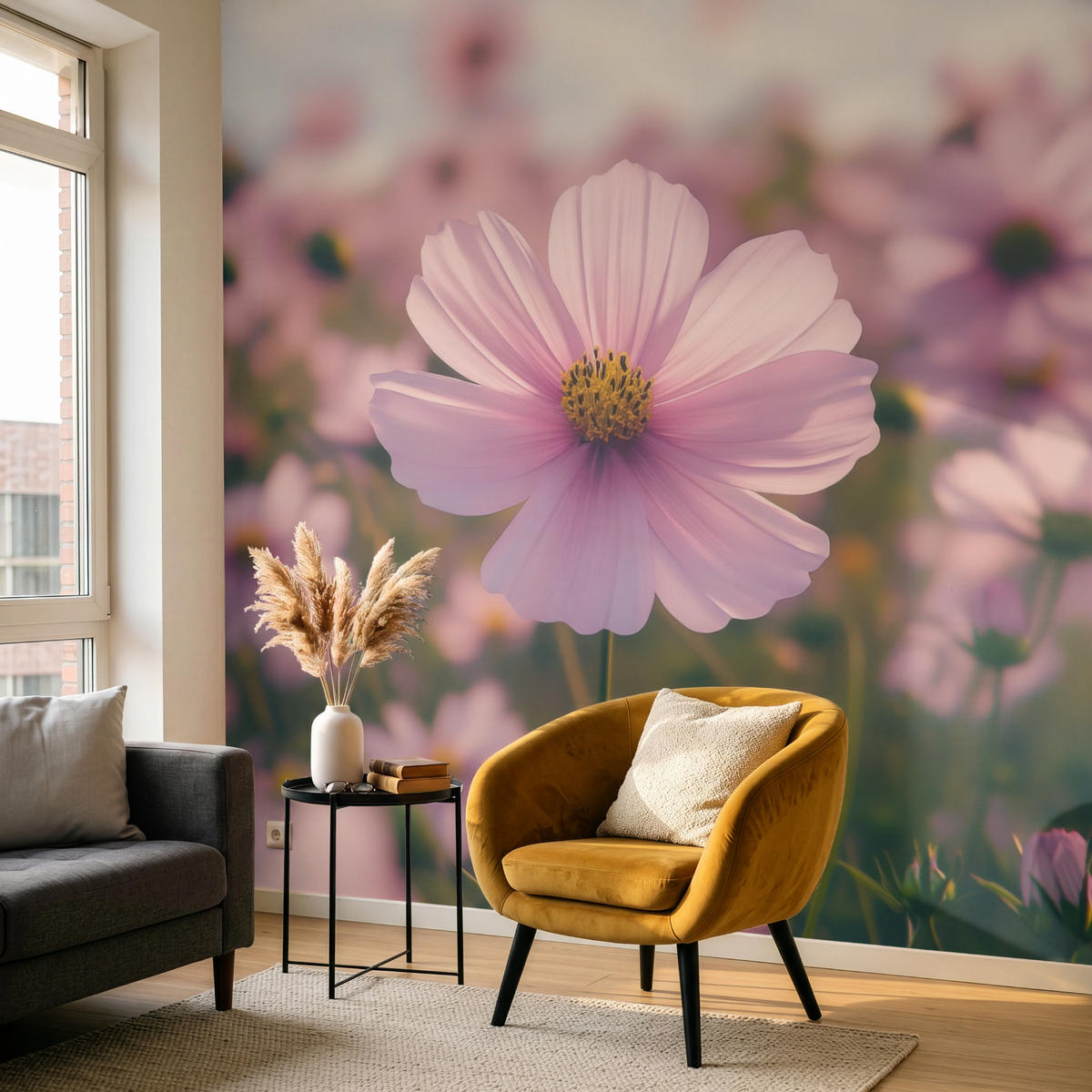 TAPETE - Blumen - Lila - Unscharf - 220x240 cm - Rosa, Papier (220/240cm) - OnlyWow