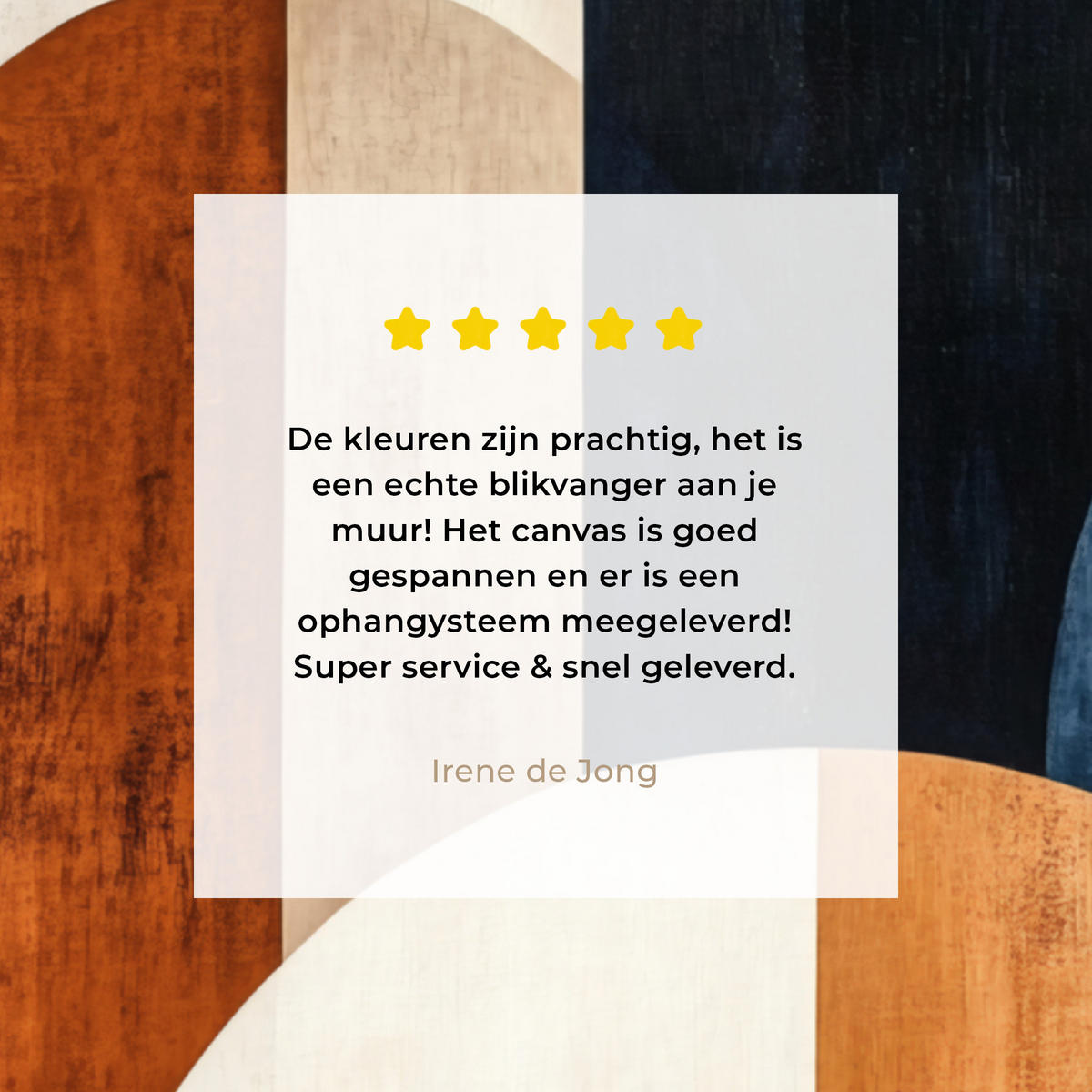 LEINWANDBILD Abstrakt - Formen - Dunkelblau 20x20 cm - Cognac, Textil (20/20cm) - MuchoWow