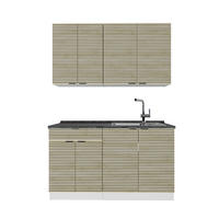 JEDNOTKOVÁ KUCHYNĚ Fame-Line Dubový panel/bílá - bílá/barva dubu, kompozitní dřevo (140/81.6/60cm) - Vicco