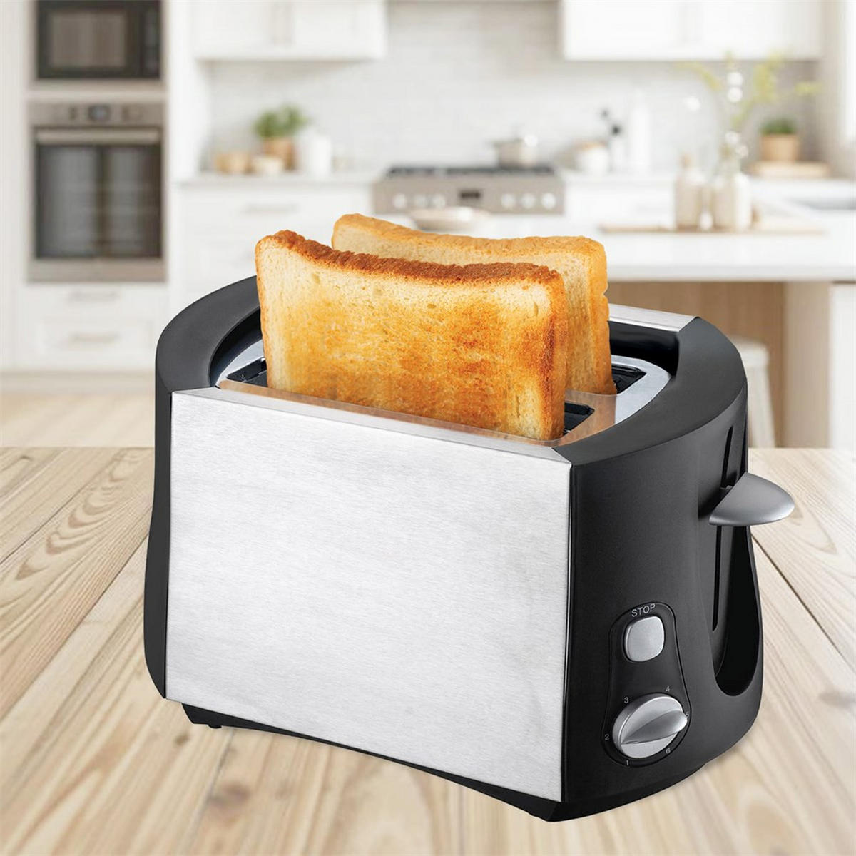 TOASTER Silber 26/13/18 cm MR704 - Silberfarben, Kunststoff (13/18/26cm) - Maestro 