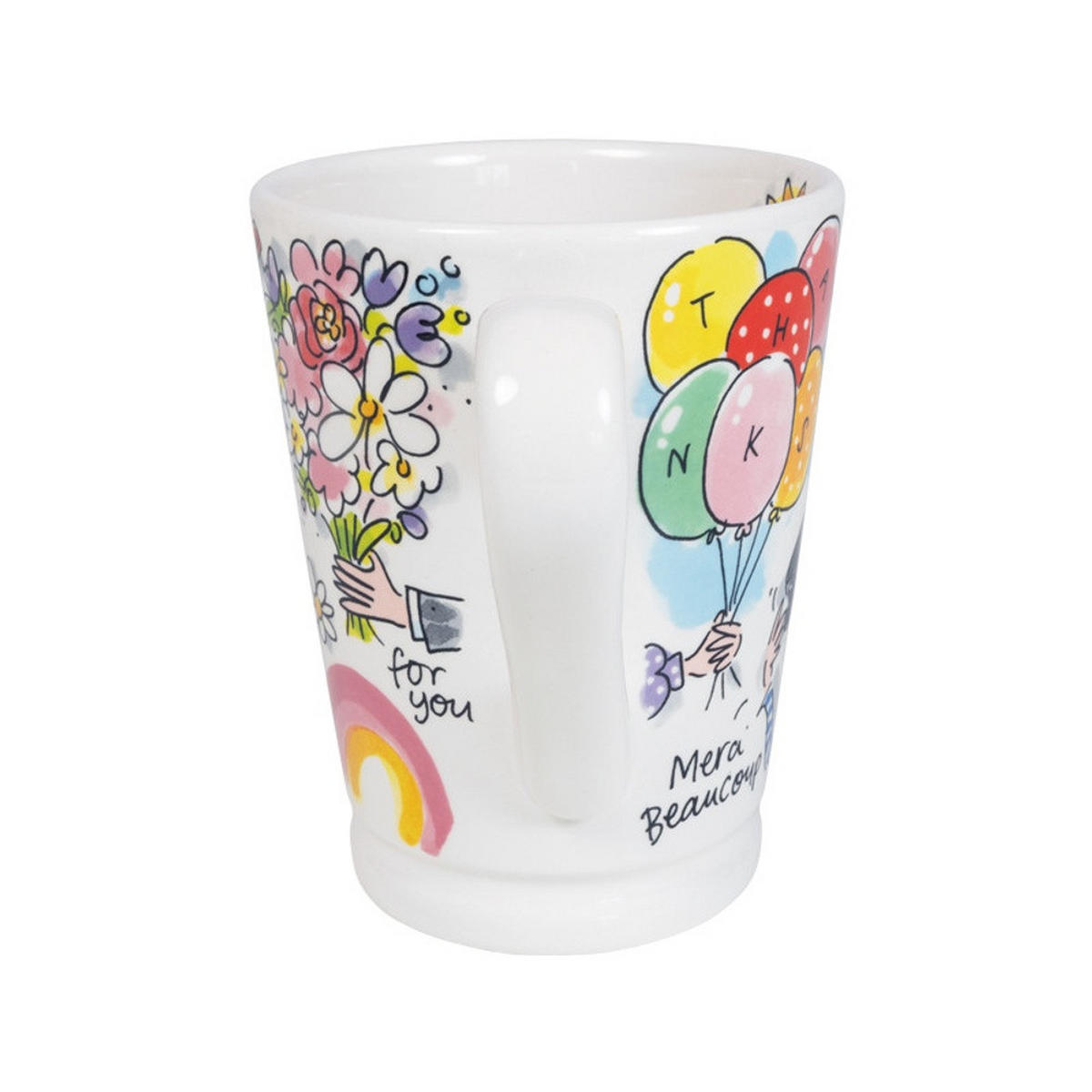 MAZAGRAN-BECHER Danke in Bunt - 500 ml - Multicolor, Keramik (0.5L) - Blond Amsterdam