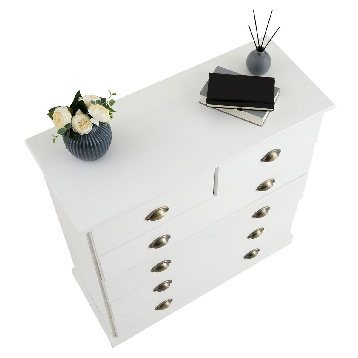 KOMMODE PARIS - Weiß, Holz (91/95/39cm) - IDIMEX