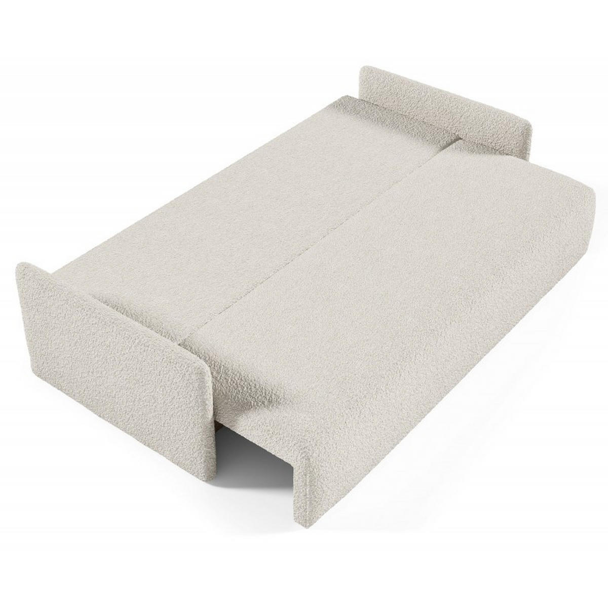 SCHLAFSOFA GLOV, Sofa mit Schlaffunktion und Bettkasten, Farbe: Grau, Bouclé-Stoff - Grau, Textil (206/95/87cm) - Sepro Meble