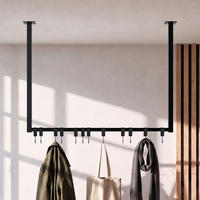 KLEIDERSTANGE Metall Schwarz - Schwarz, Metall (80/60/7cm) - CLP