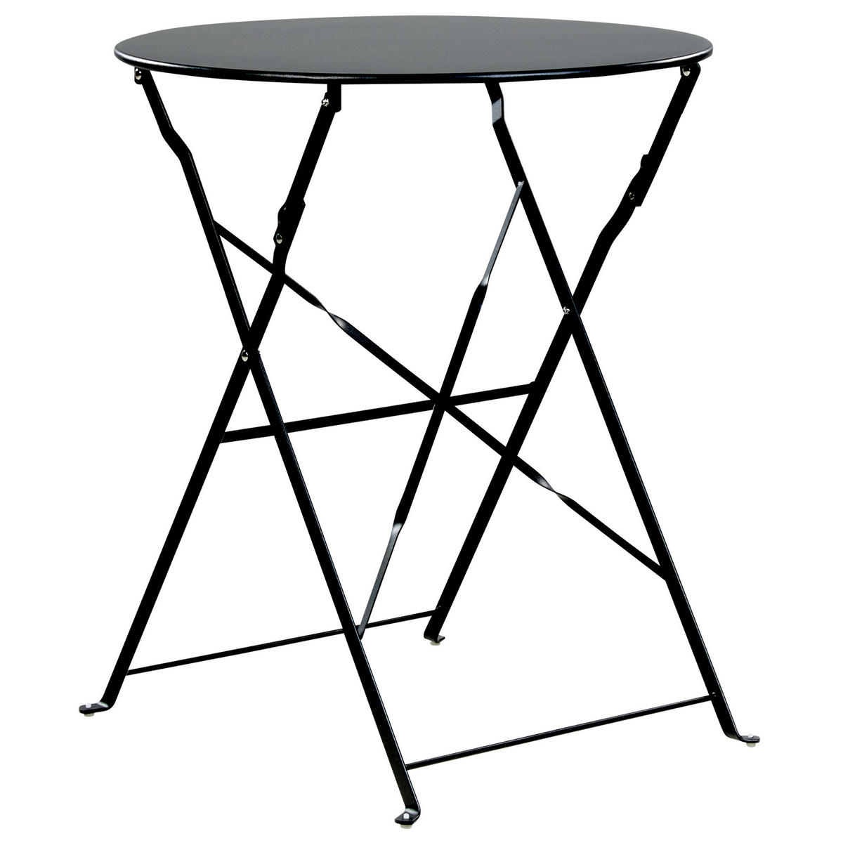 BALKONSET 2-Sitzer schwarz zusammenklappbar Fiori - Schwarz, Metall - Beliani