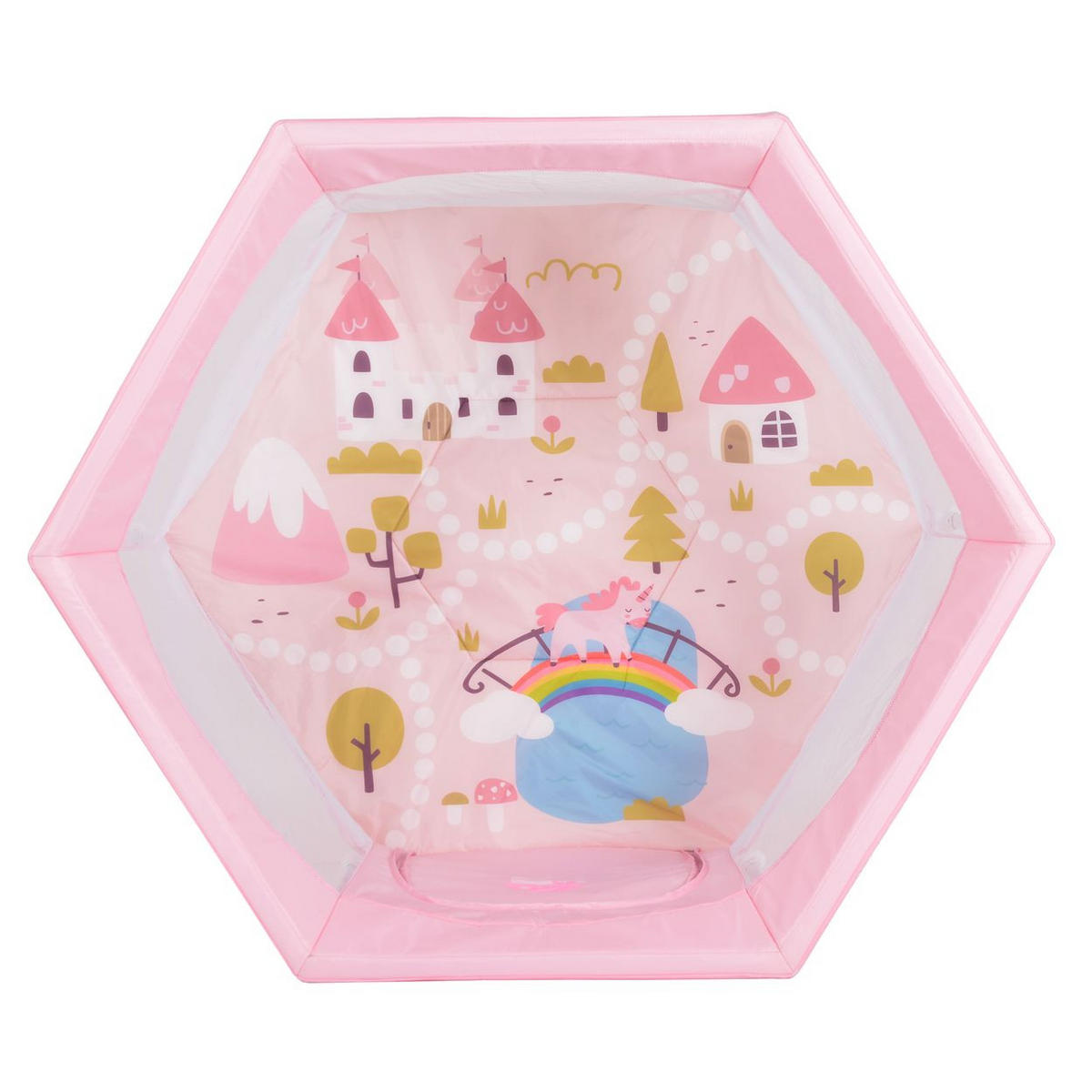 LAUFSTALL Playbox rosa 139 x 118 cm, Matratze, Tragetasche, Öffnung, klappbar, Babyreisebett - Rosa, Metall (118/74/139cm) - Cangaroo