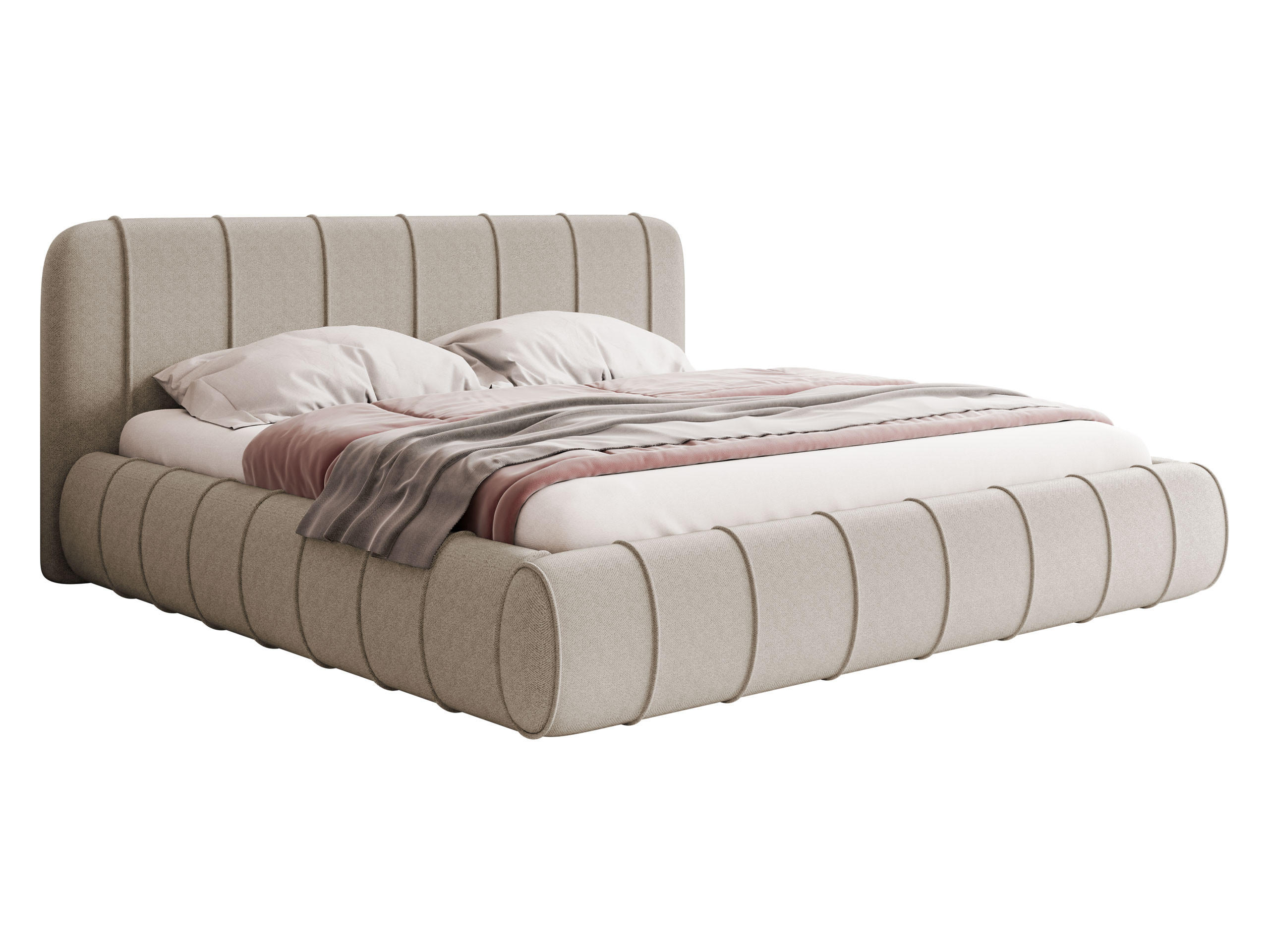 POLSTERBETT Slim XI - Kaschmir, Holz/Holzwerkstoff (200/200cm) - MIRJAN24