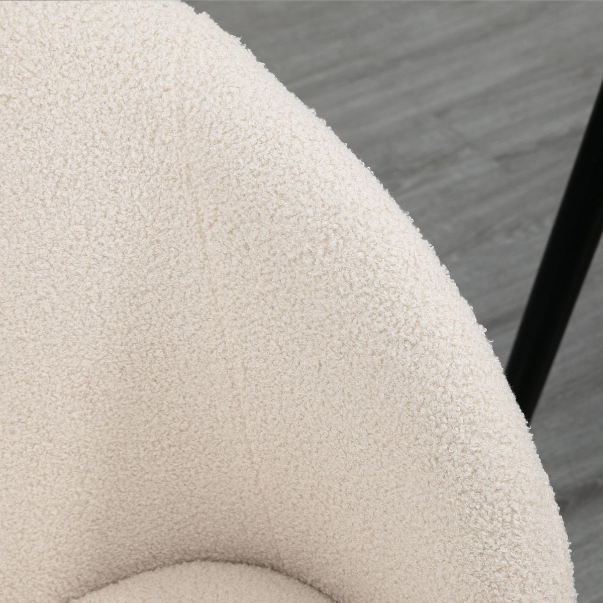 ESSZIMMERSTÜHLE DE-06834 2er-Set mit Stoffbezug und Stahlbeinen Cremeweiß - Creme, Textil/Metall (62/80/55cm) - ComfortXL