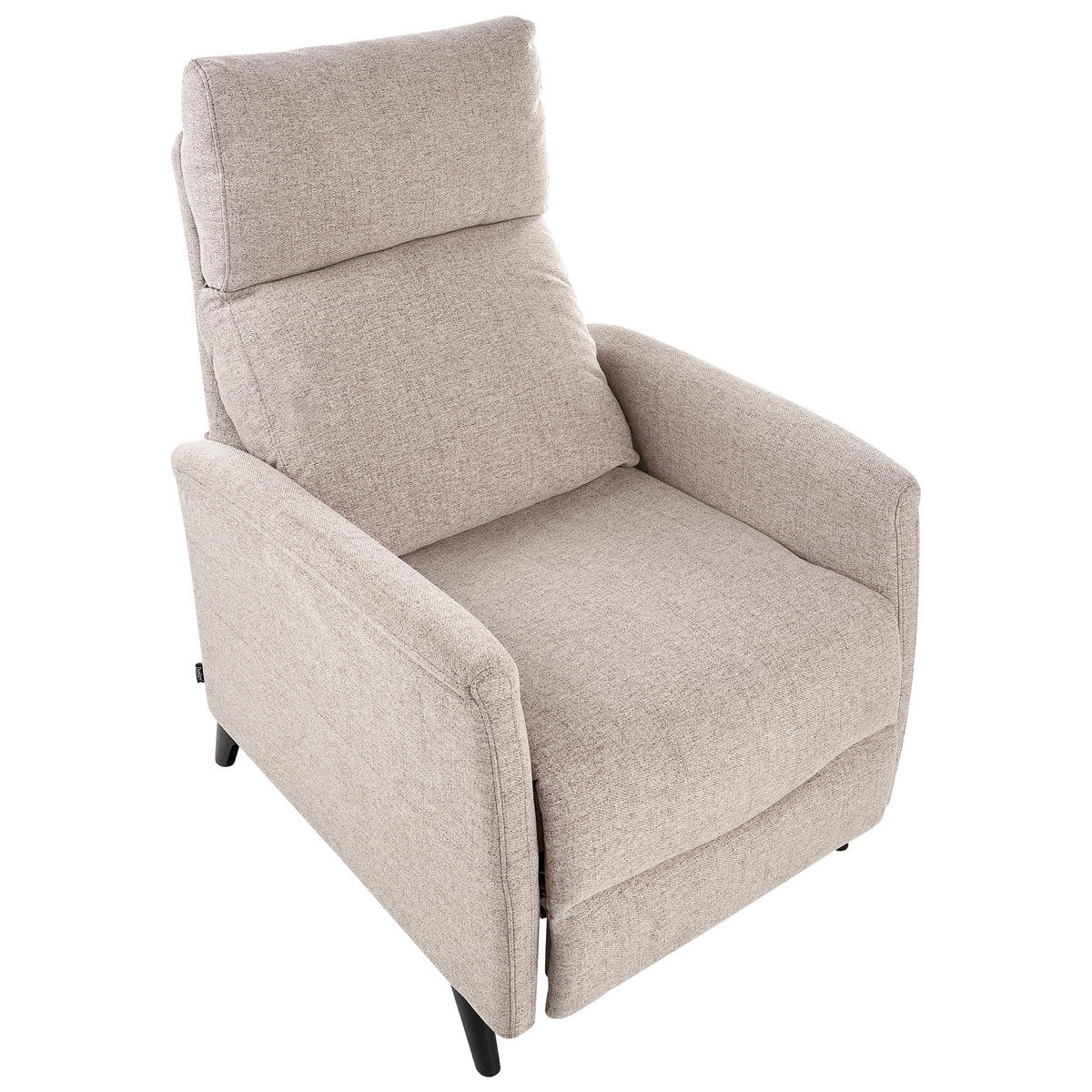 FERNSEHSESSEL Taupe Selvik - Taupe/Schwarz, Textil (69/103/80cm) - Beliani