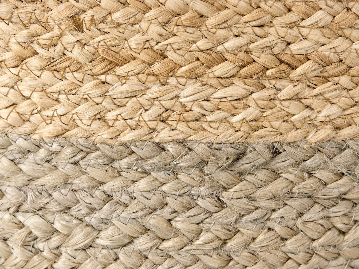 POUF Naturfarben Duki - Taupe/Naturfarben, Naturmaterialien (50/40/50cm) - Beliani