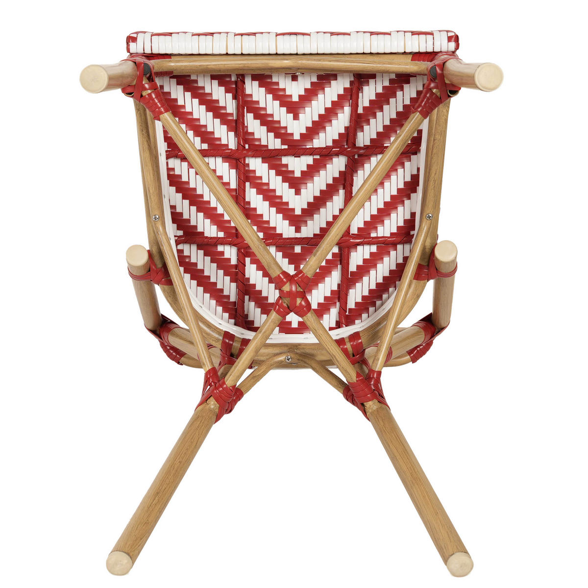 GARTENSTUHL, Rot - Rot, Metall (55/89/46cm) - Oviala