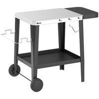 GRILLWAGEN Edelstahl Metall Schwarz - Schwarz, Metall (67.5/80.5/115cm) - Outsunny