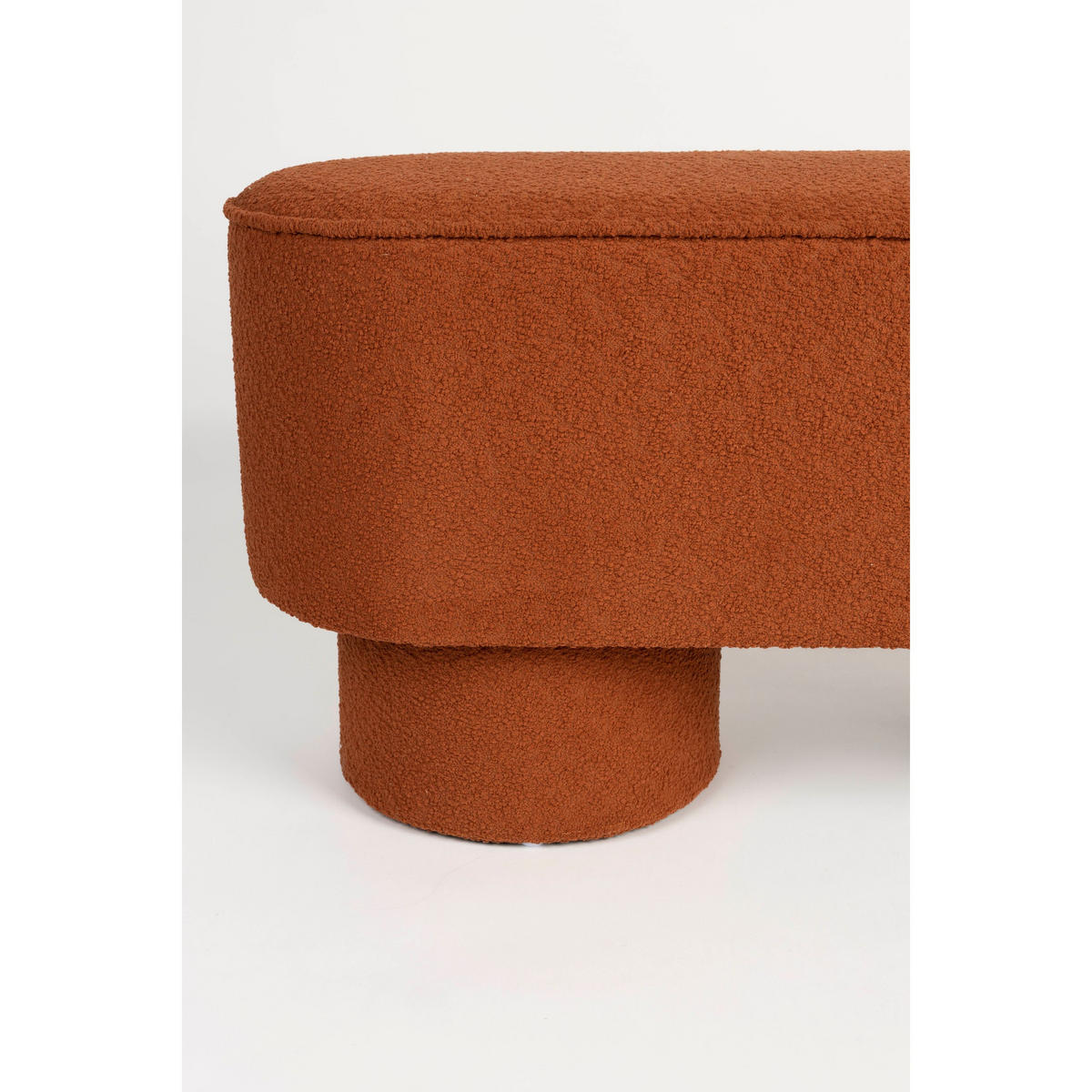 SITZBANK Marcos 93x35x44,5cm Bouclé Rot/ Braun - Rostfarben/Rot, Textil (93/44/35cm) - Drawer