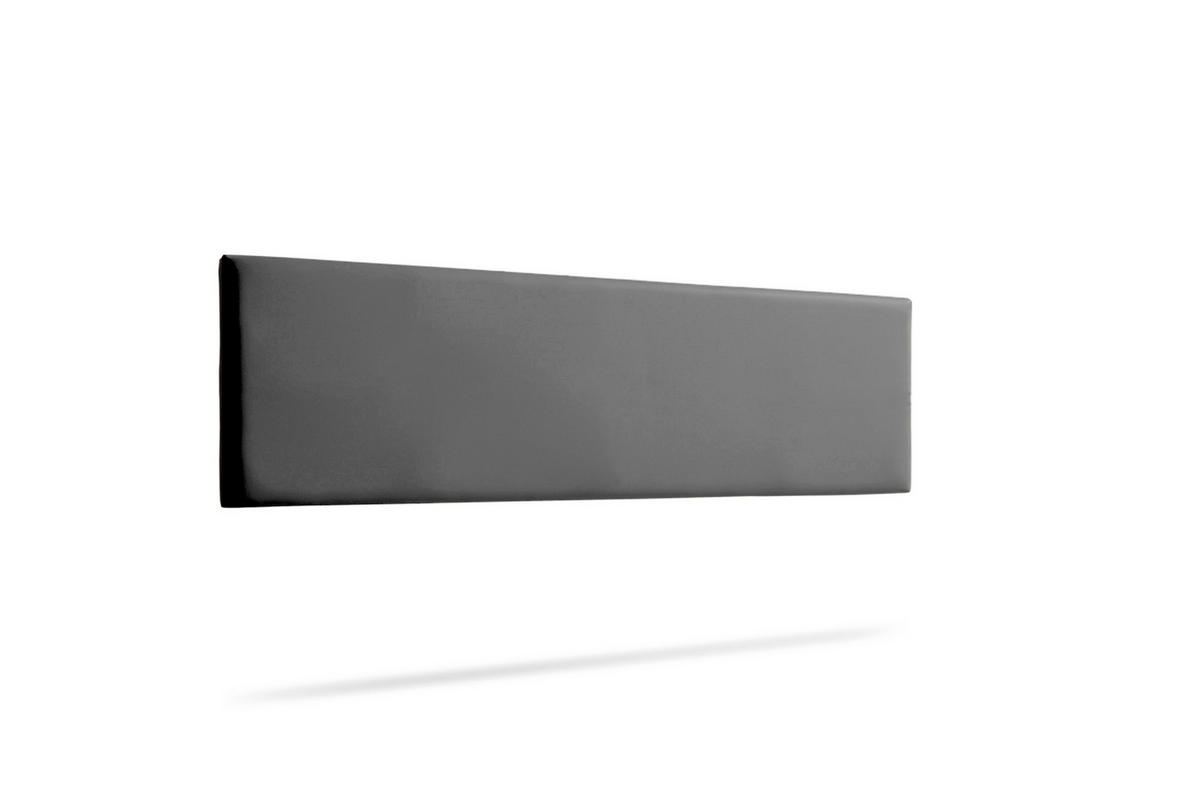 KOPFTEIL gepolstert NOVA Kunstleder 130x50x5 cm - Dunkelgrau - Moonia - Dunkelgrau, Holz (130/5/50cm)