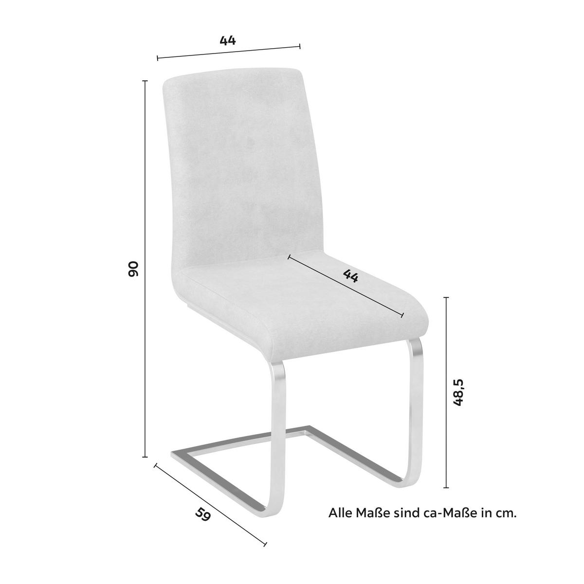SCHWINGSTUHL Nubia Creme Bouclé Gepolstert - Creme, Holz (44/90/59cm)