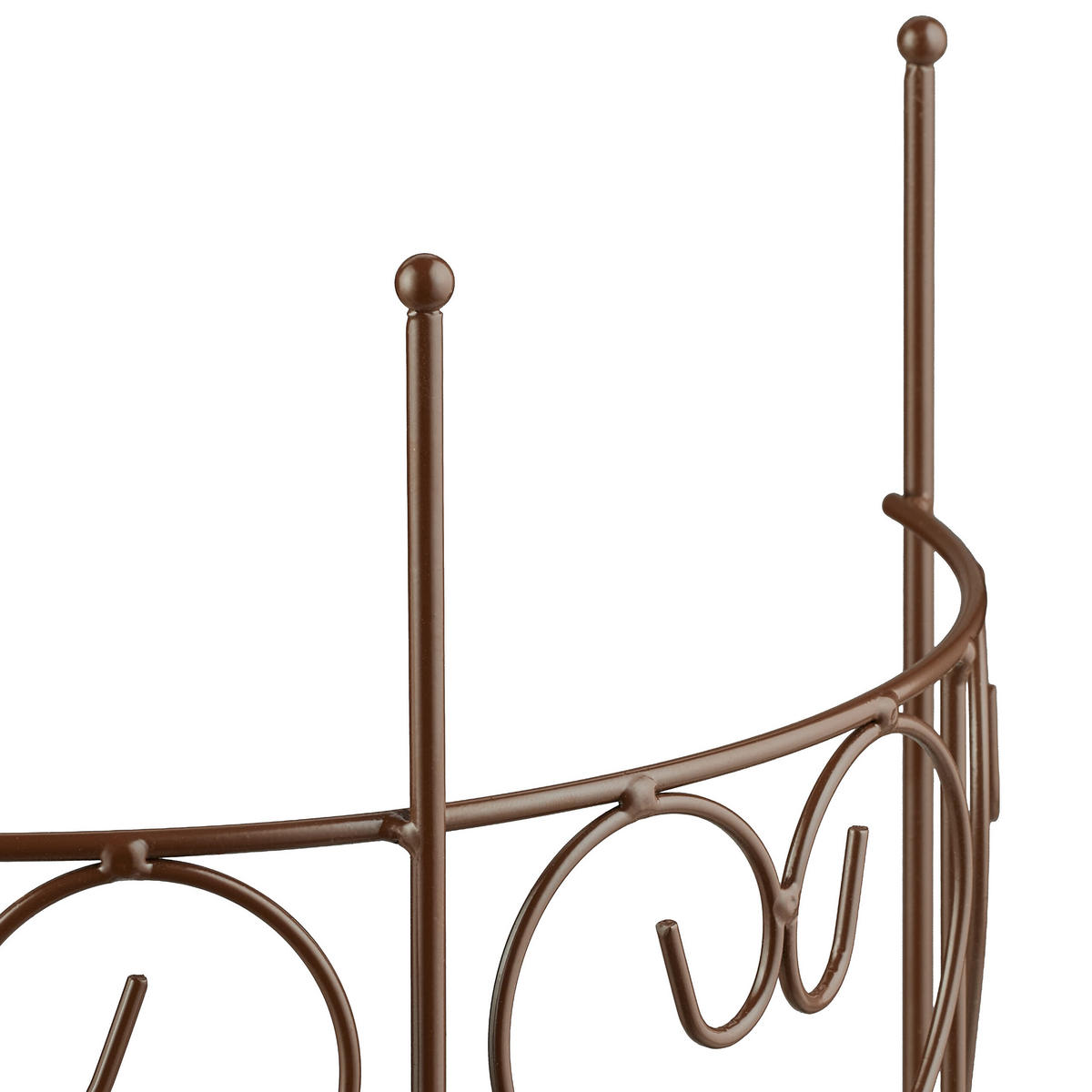 STAUDENHALTER halbrund - Rotbraun, Metall (31/41.5/14.5cm) - Relaxdays