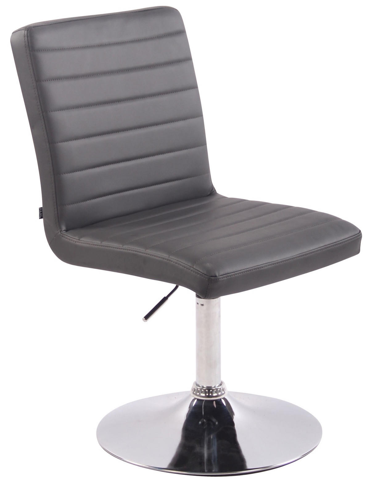 ESSZIMMERSTUHL Evon, Kunstleder grau - Edelstahlfarben/Grau, Textil/Metall (44/97/60cm) - TPFLiving