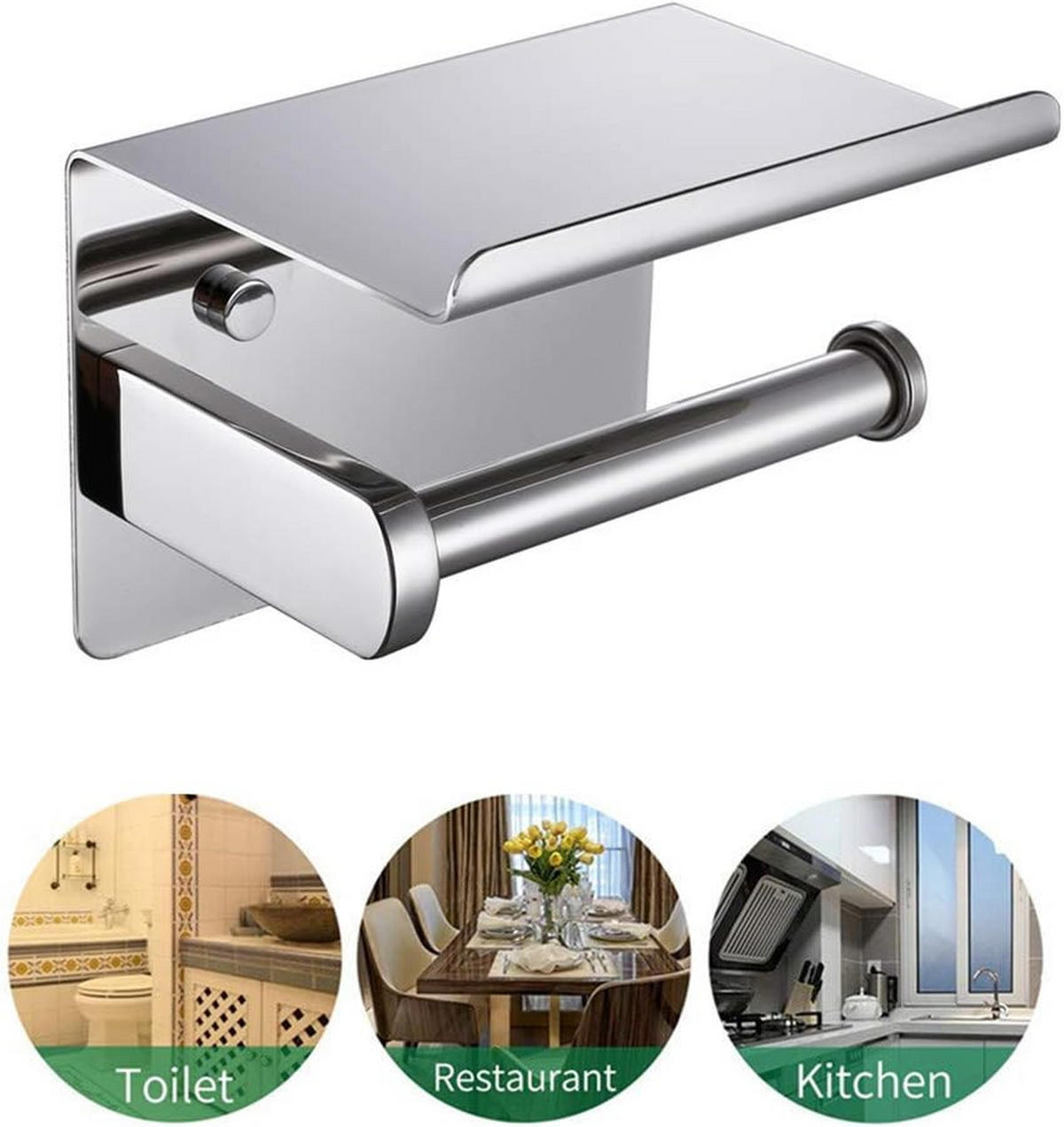 TOILETTENPAPIERHALTER - Silberfarben, Metall (10/10/14cm) - BELZ