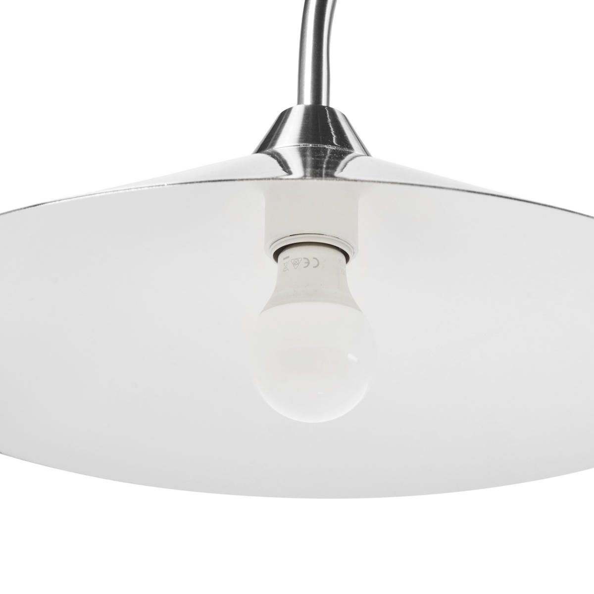 STEHLAMPE Silber Savegre - Silberfarben, Metall (40/66/150cm) - Beliani