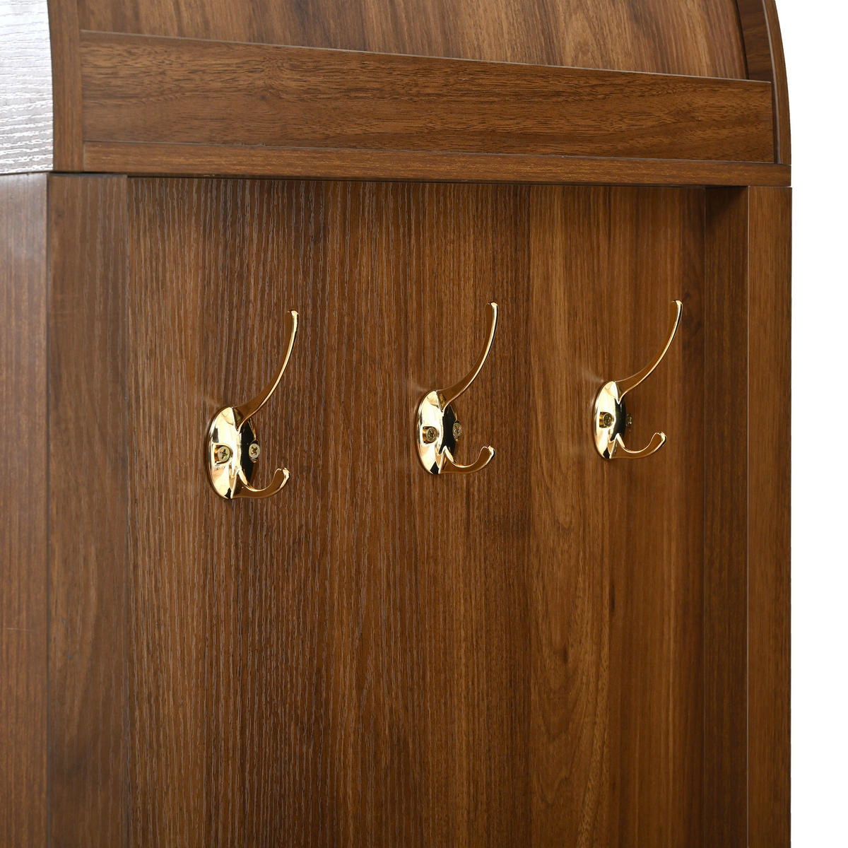 KLEIDERSCHRANK in Walnussfarben mit Kleiderstange und Schubladen für Flur und Schlafzimmer, B80/T50/H179 cm - Nussbaumfarben, Holzwerkstoff/Metall (80/139/50cm) - STILVORA