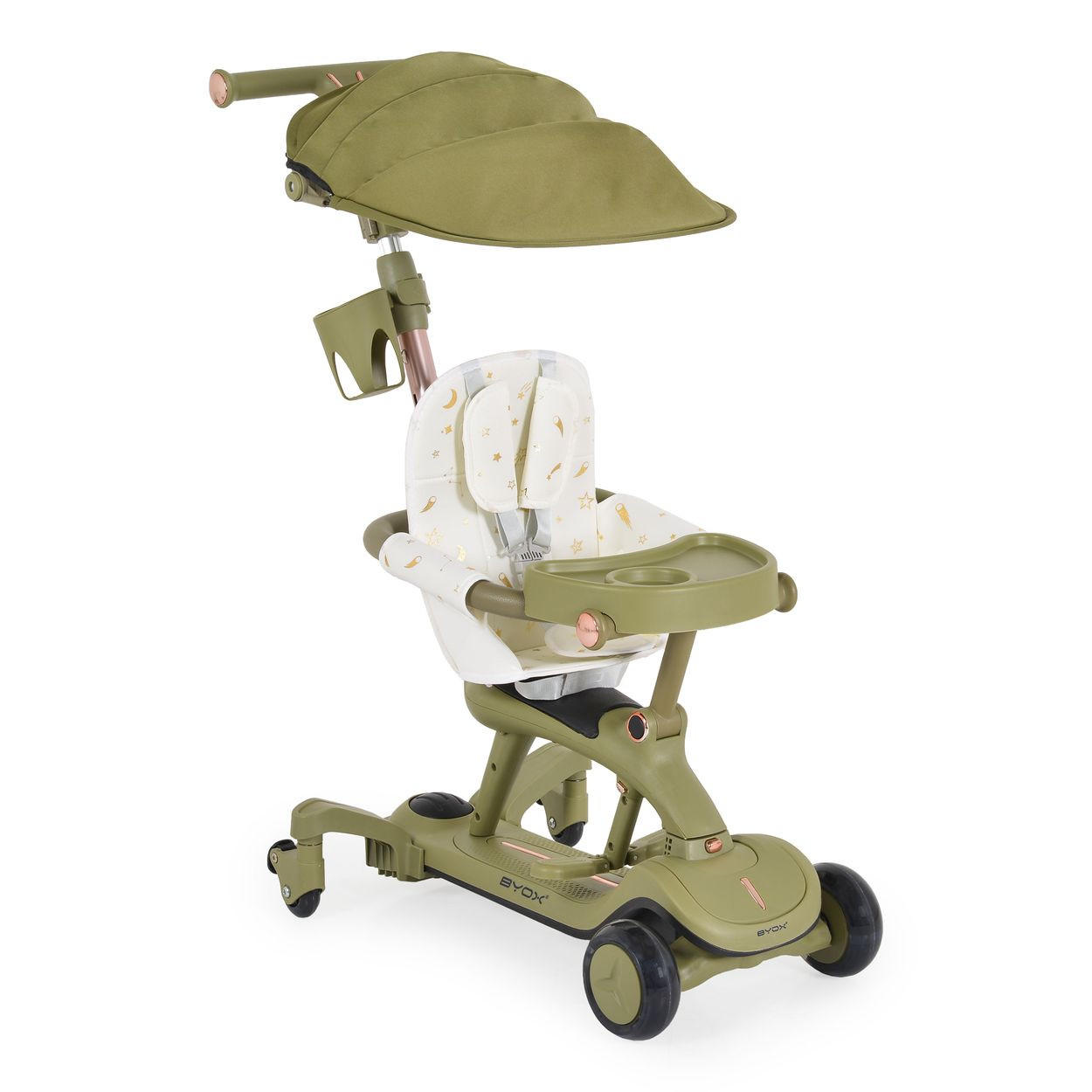 KINDERROLLER Cornet 6 in 1 grün Multifunktionsroller Rutscher Musik Becherhalter - Grün, Metall (73/64/91cm)