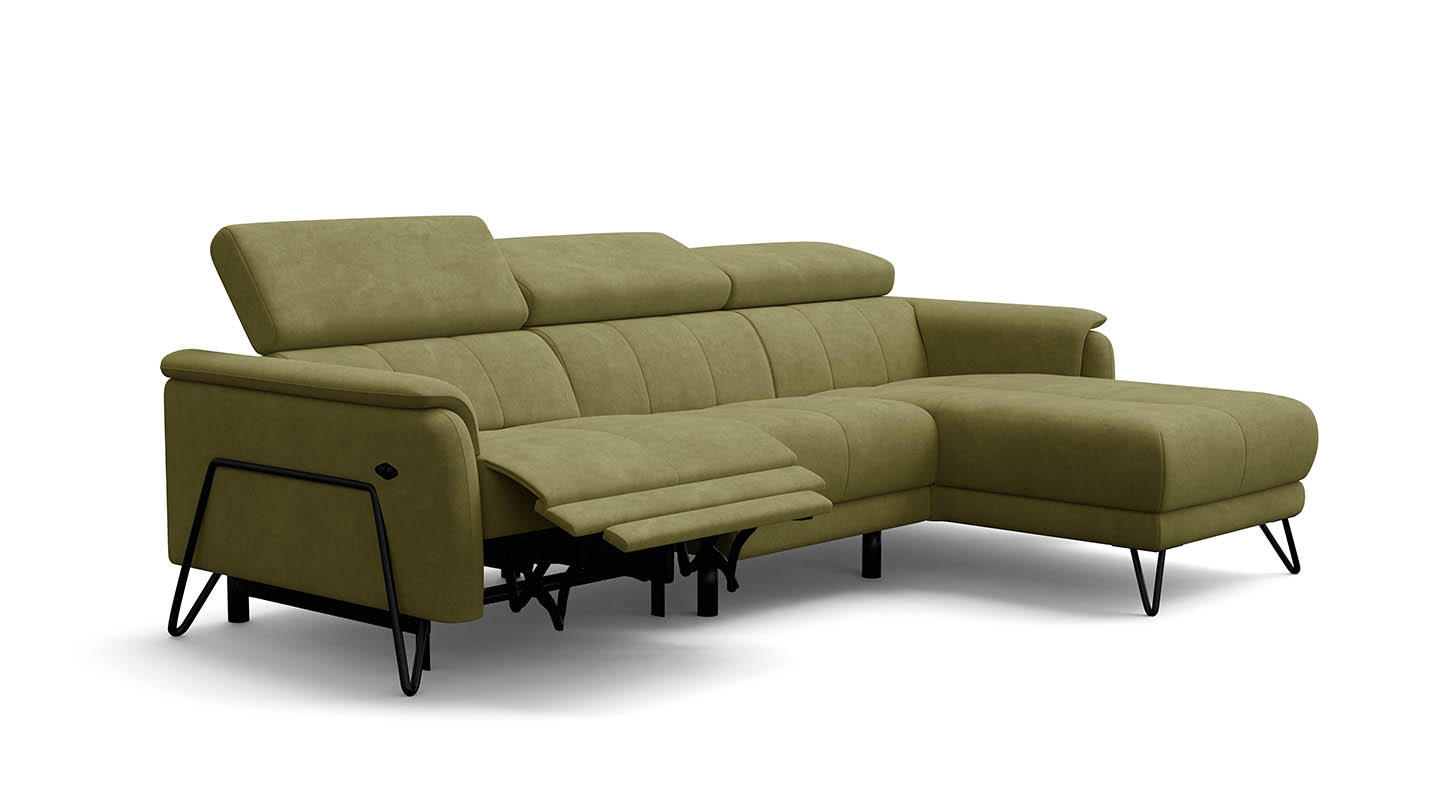 Wozimo Ecksofa Grün 268x92 cm