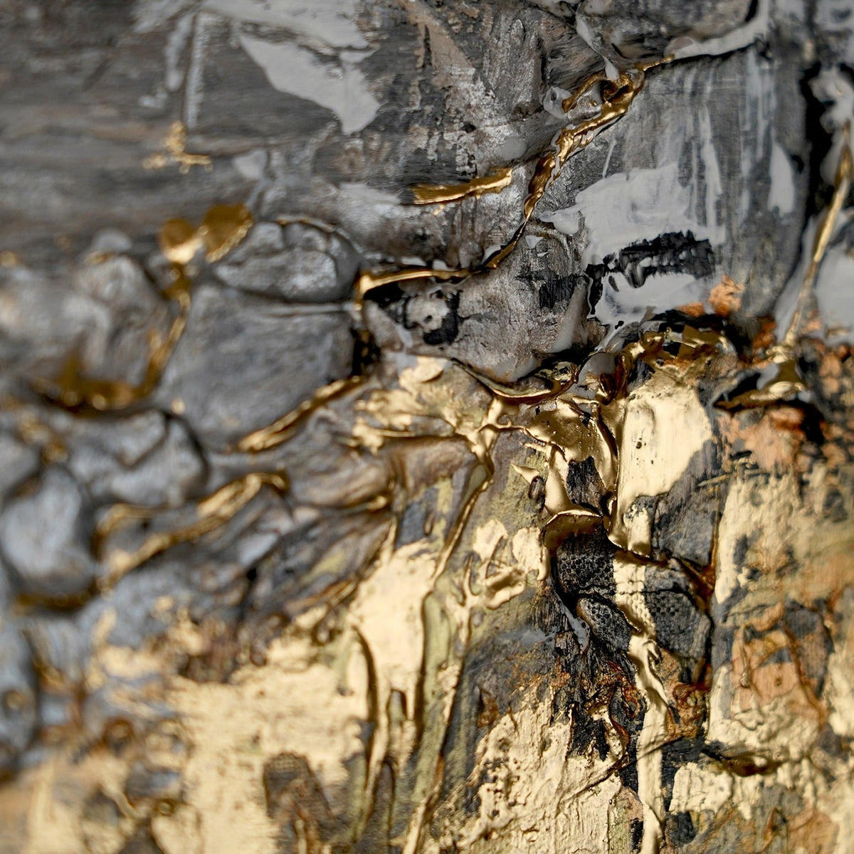 GEMÄLDE Farbmagie Schattenfugenrahmen Schwarz 140x70 cm - Schwarz, Holz (140/70cm) - YS-art gallery