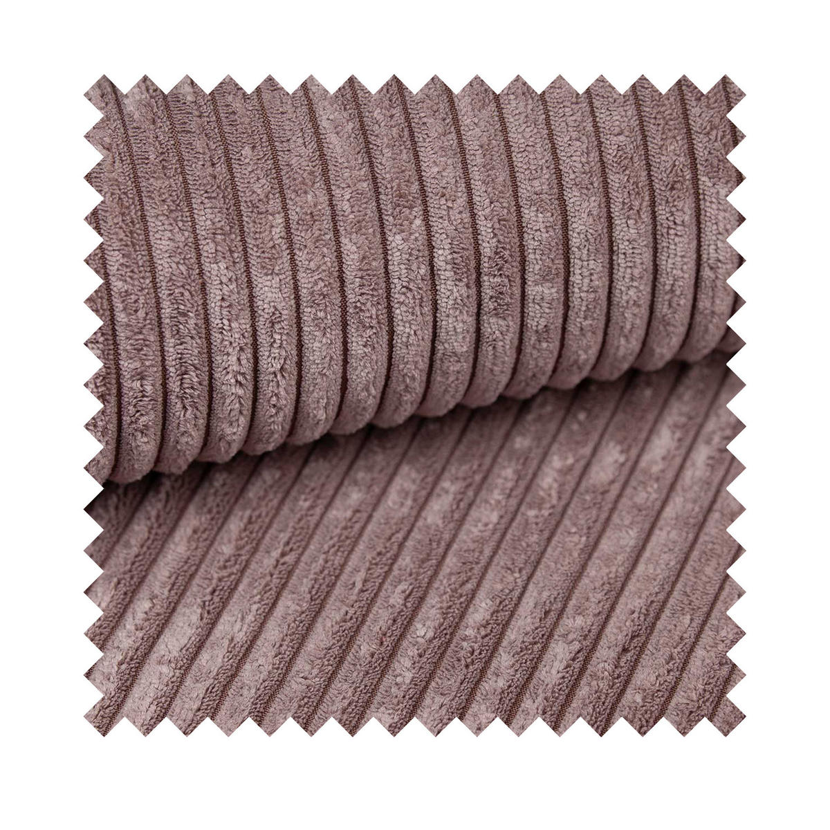 ROHOVÁ pohovka Farese Mini s manšestrovým potahem Mauve, levá - černá/šeříková, textil (240/167cm) - Selsey