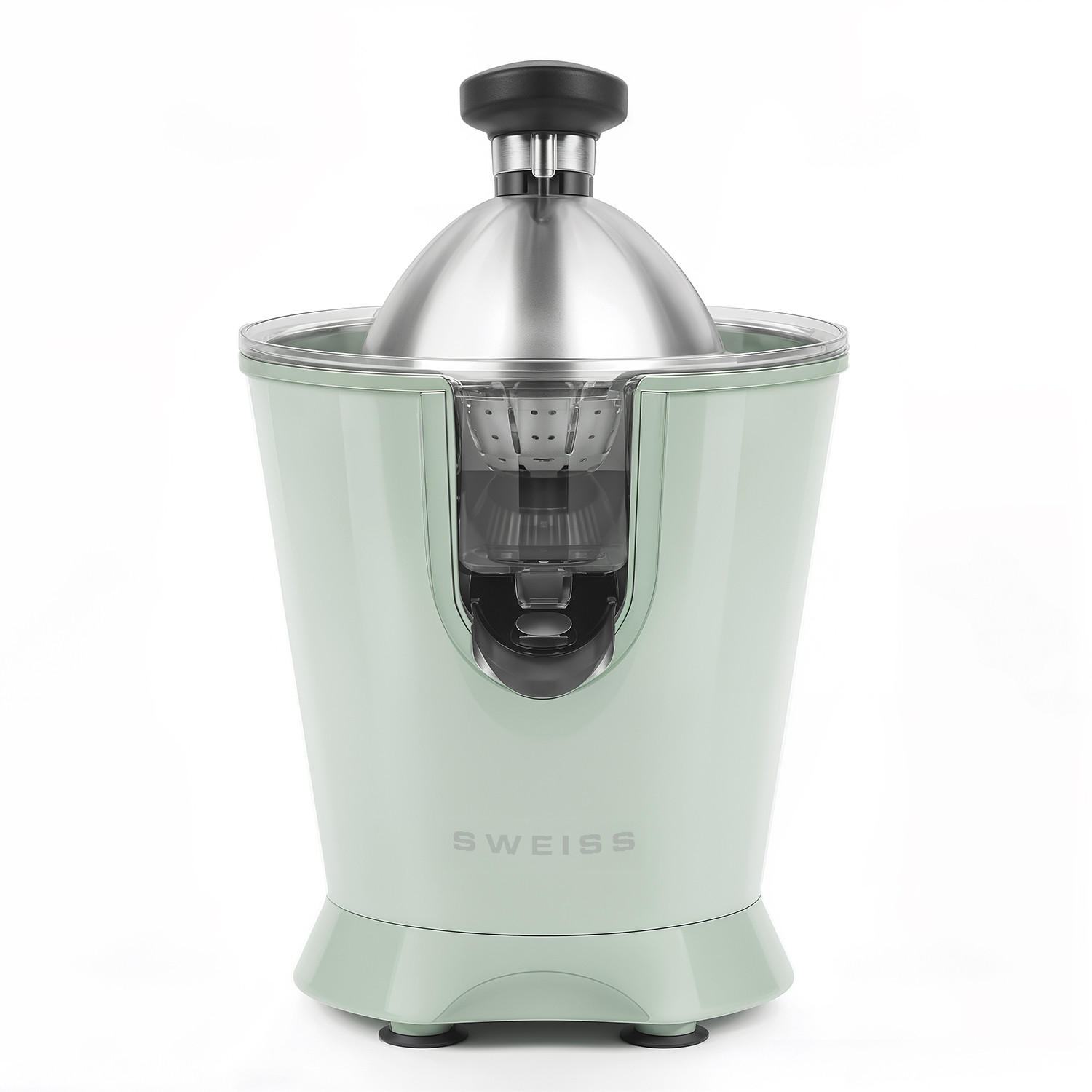 ZITRUSPRESSE ZEST7 Grün, tropffreier Ausgießer, leistungsstarker Gelenkarm, 160 W - Grün, Metall (18.5/29/25cm) - SWEISS