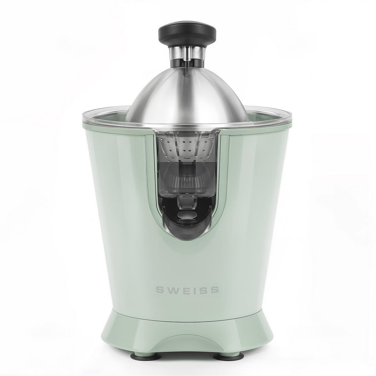 ZITRUSPRESSE ZEST7 Grün, tropffreier Ausgießer, leistungsstarker Gelenkarm, 160 W - Grün, Metall (18.5/29/25cm) - SWEISS