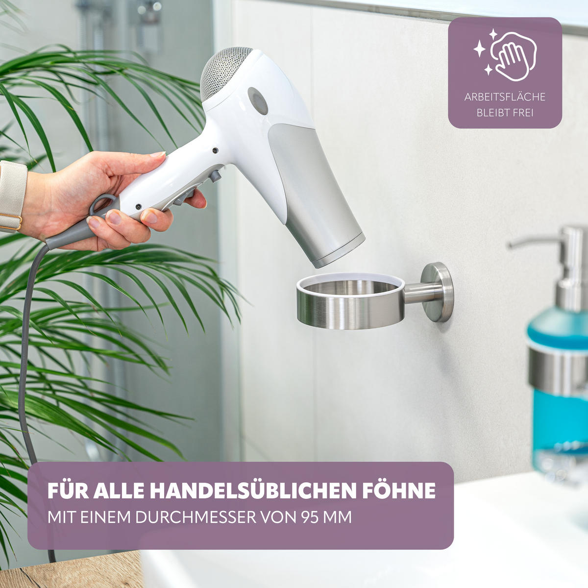 BADEZIMMER-ZUBEHÖR-SET PIAZZA 5tlg, Edelstahl, matt - Silberfarben, Metall (14.5/35/11.5cm) - bremermann